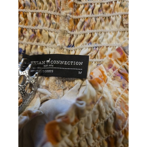 Womens Peruvian Connection 100% Viscose Wide-Leg Floral Soft  Elastic Pants EUC‎ - Picture 14 of 15